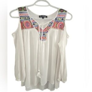 Picadilly Boho Peek a boo Shoulder Top S